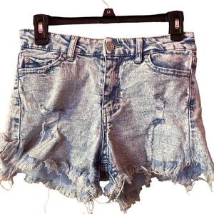 Indigo Rein Ripped Jean Shorts
